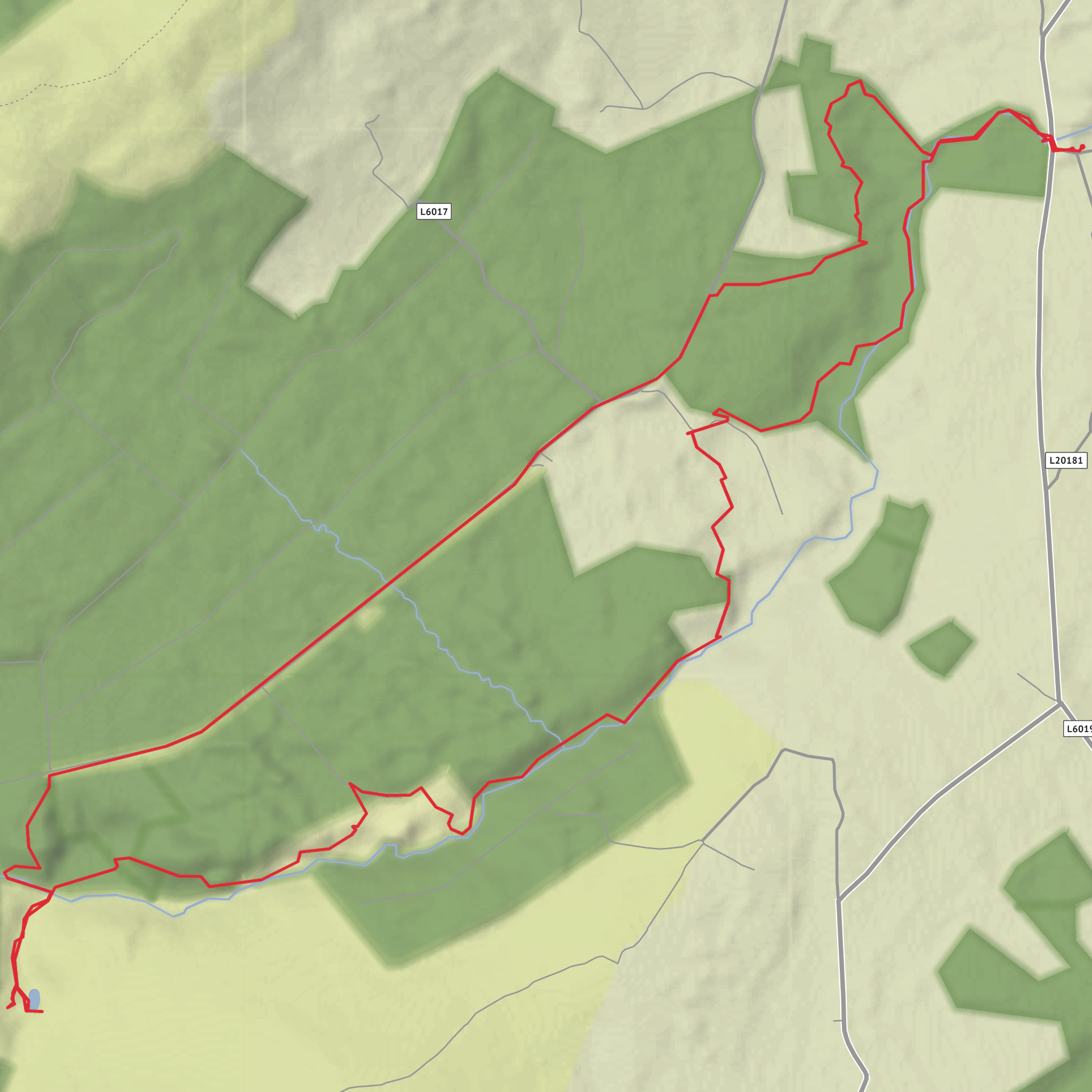 Cathole Falls to Clear Lake mobile static map