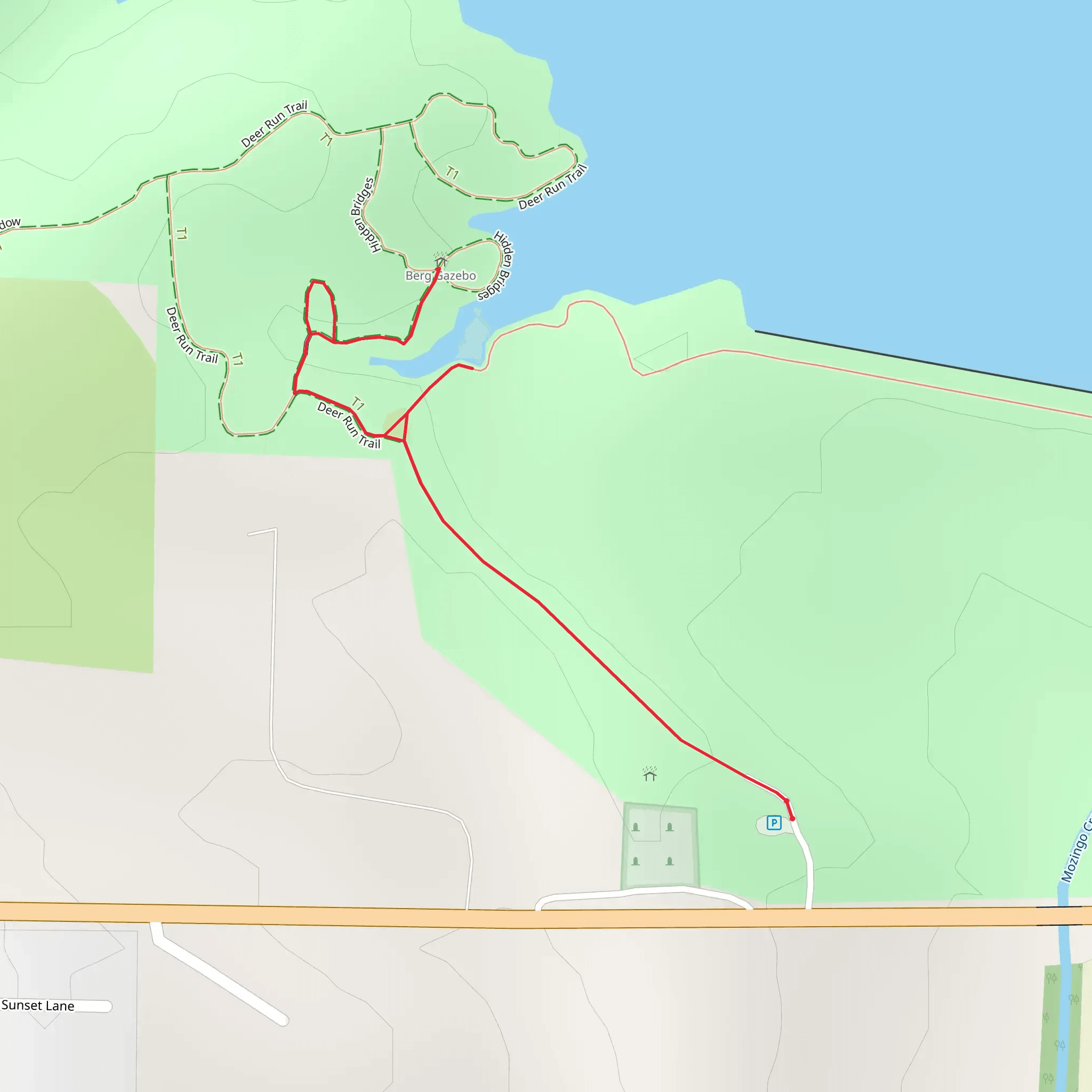 Hidden Bridges and Mozingo Nature Trail mobile static map