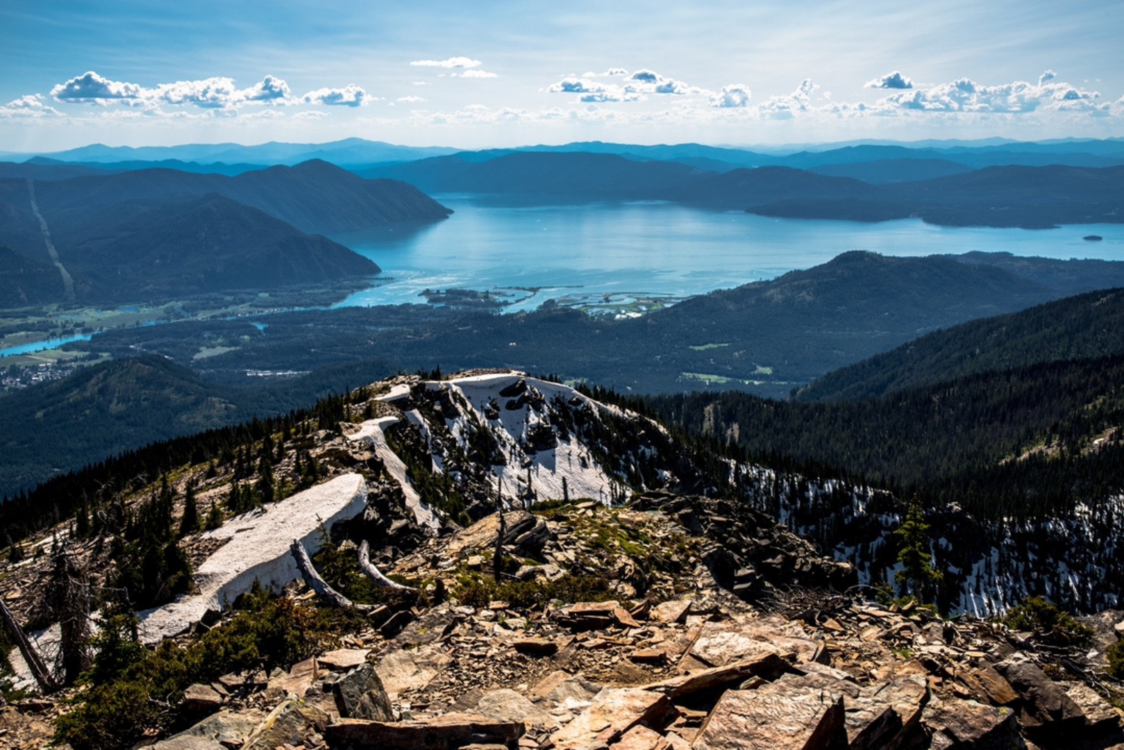An image depicting the trail Scotchman Peak Trail and its surrounding area.
