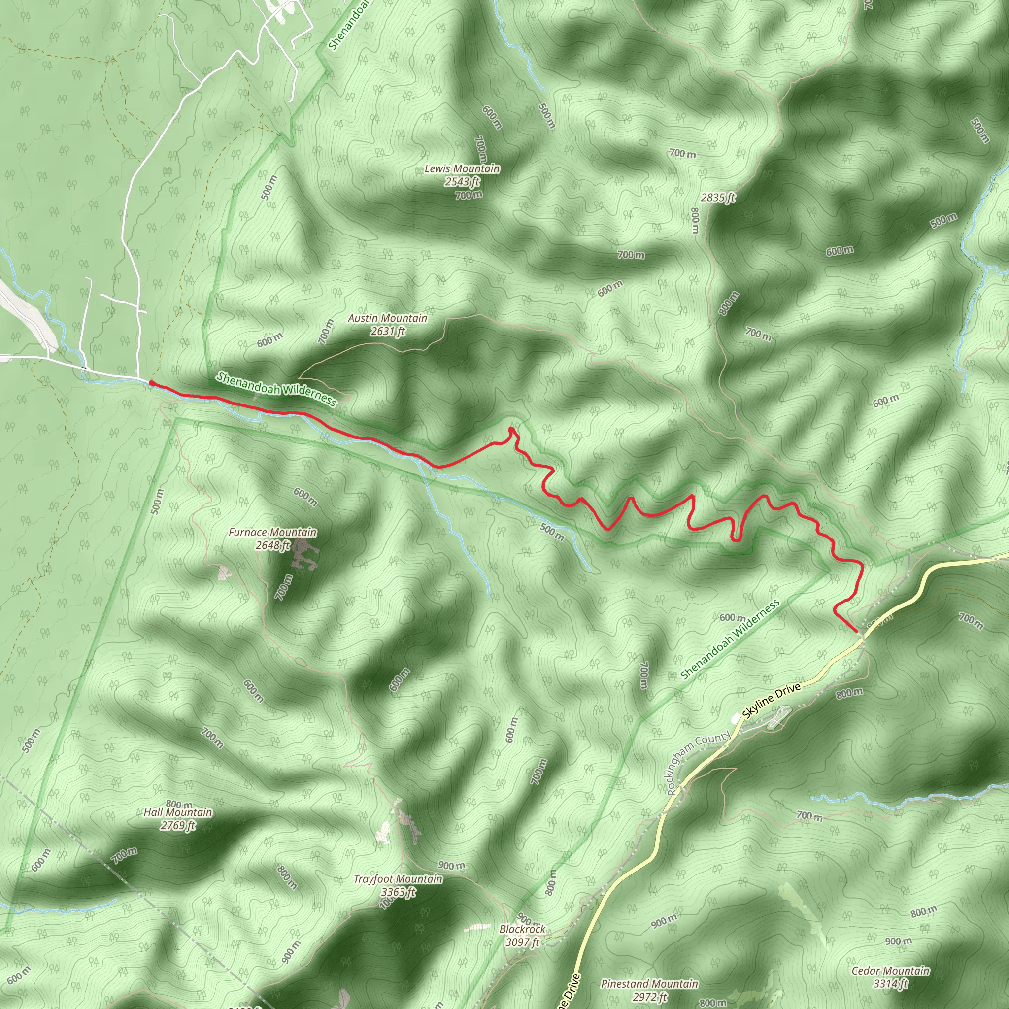 Madison Run Road Trail mobile static map