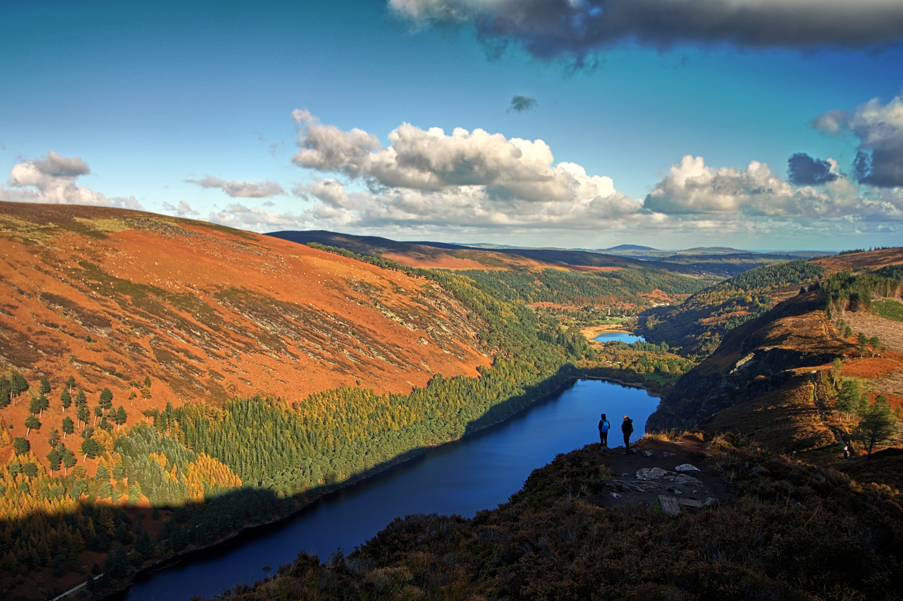 An image depicting the trail Wicklow Mountains National Park and its surrounding area.
