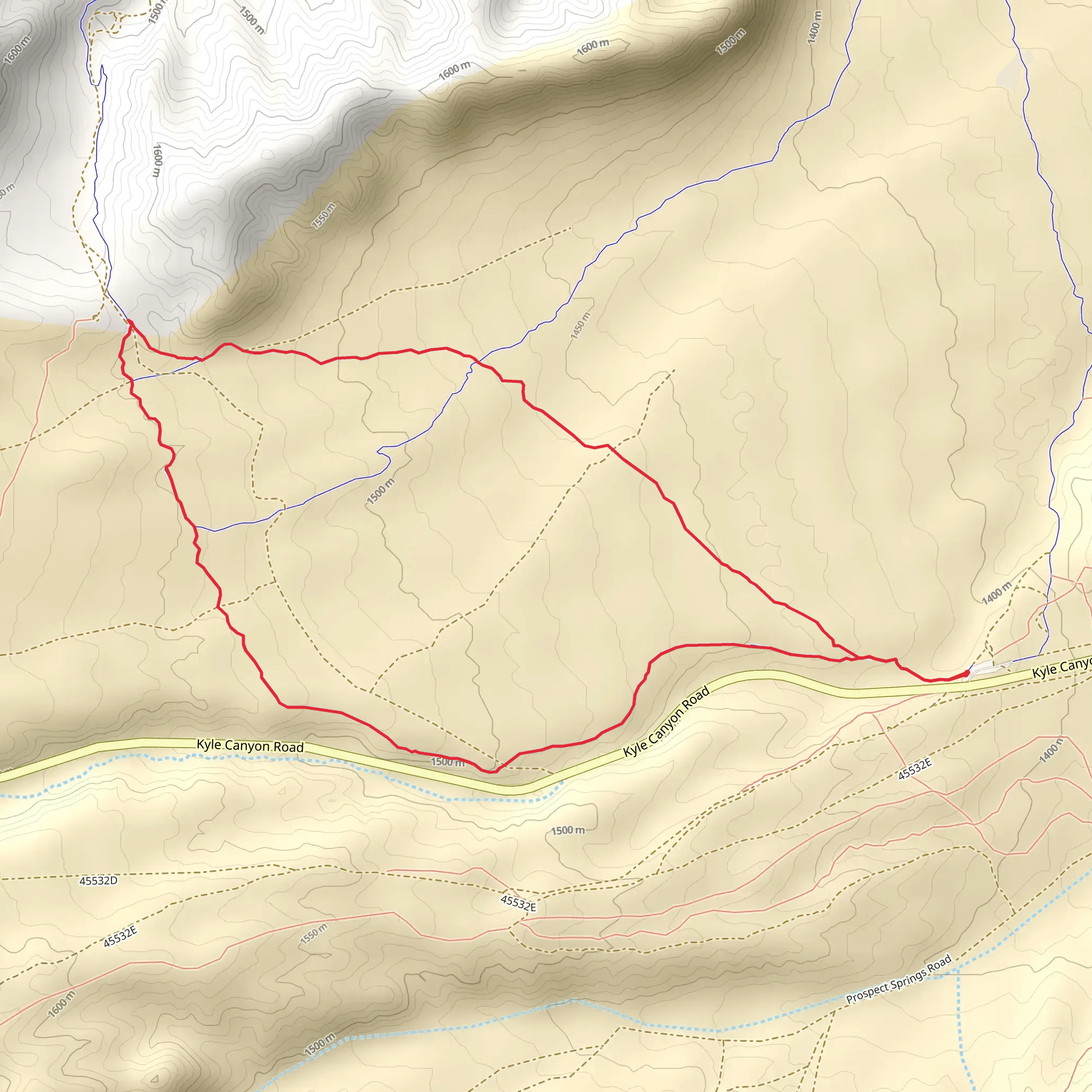 Grapevine Canyon Loop mobile static map