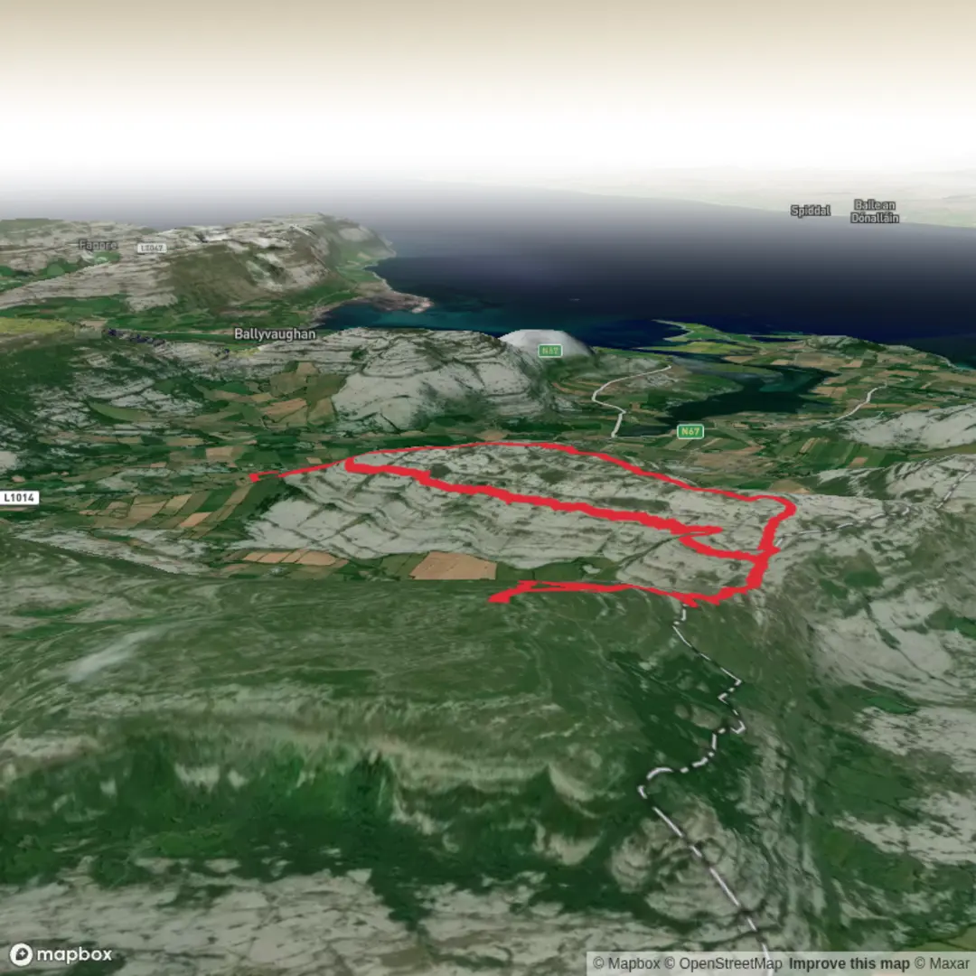 An image depicting the trail Turlough hill recce Mar2226 and its surrounding area.