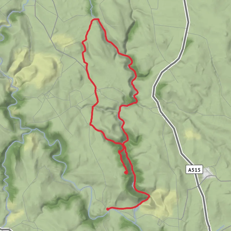 Hike from Newton Grange mobile static map