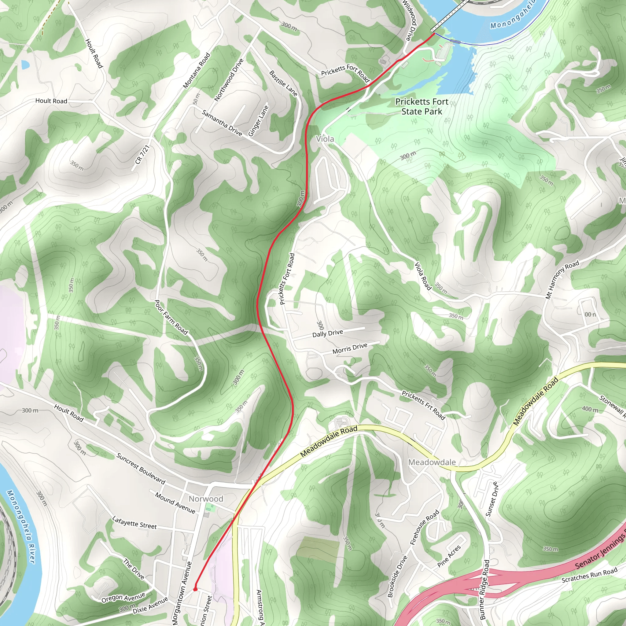 Marion County Trail mobile static map