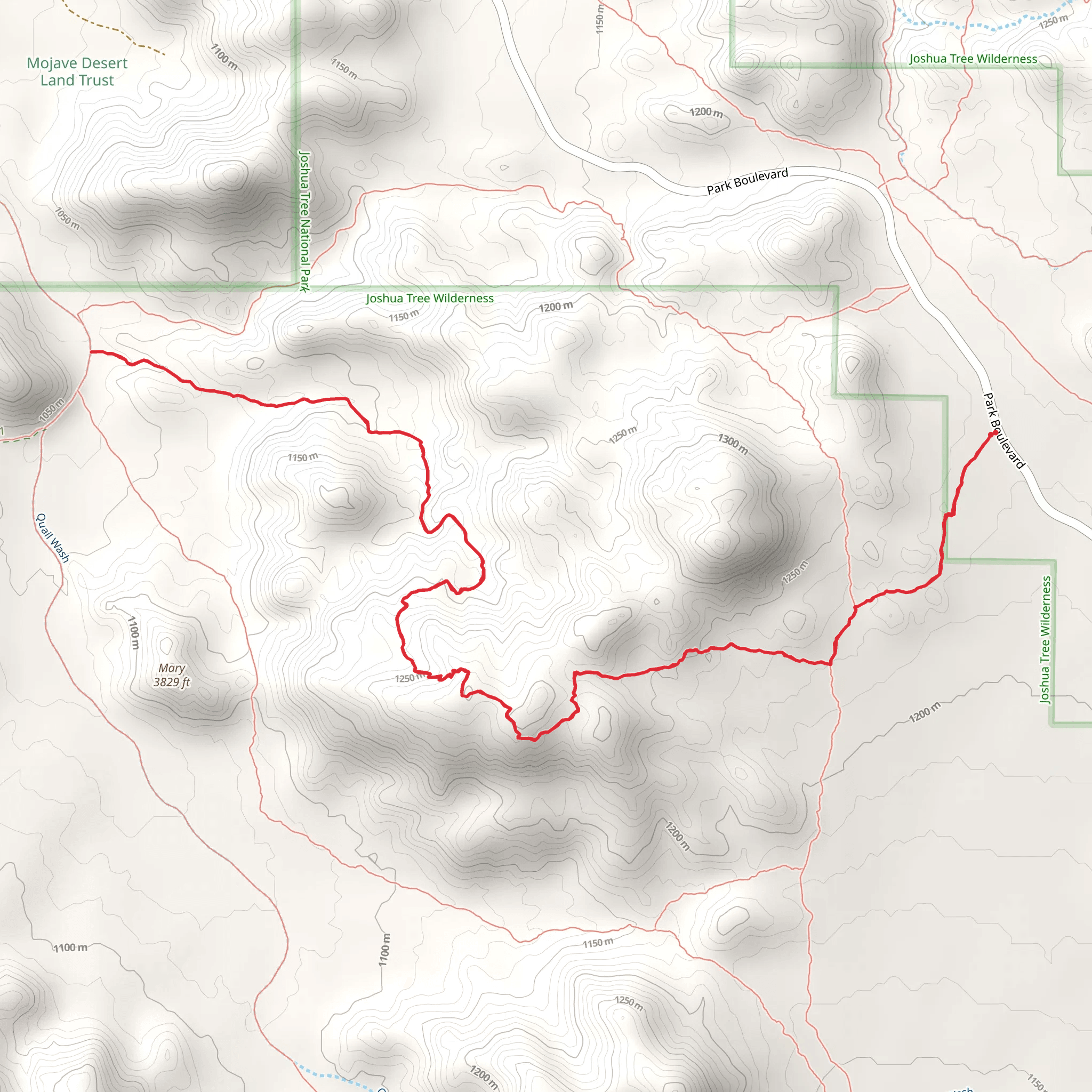 Panorama Trail via Creosote Trail mobile static map