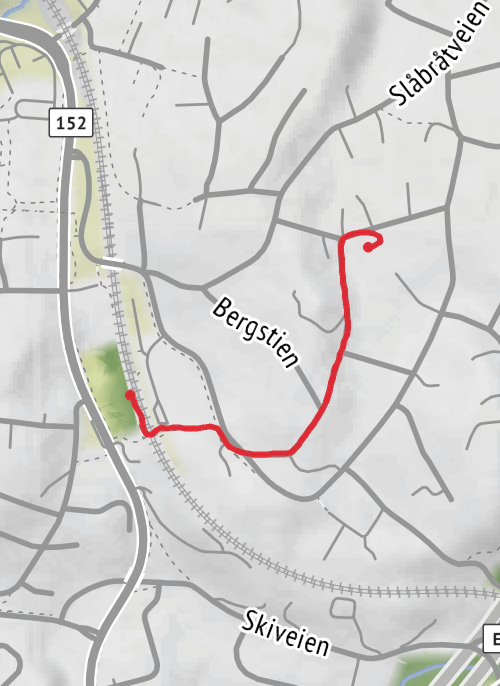 Hike from Oppegård mobile static map