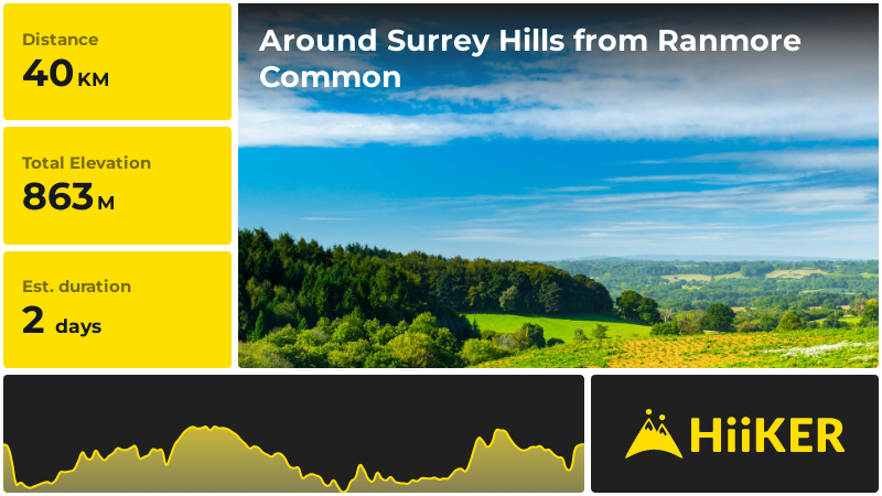 Around Surrey Hills from Ranmore Common | Surrey | England