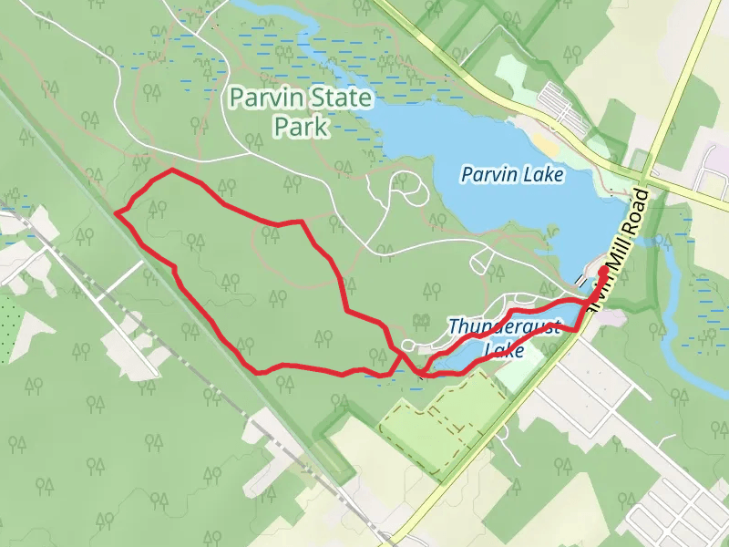 Thundergust Lake, Long Red and Black Loop Trail