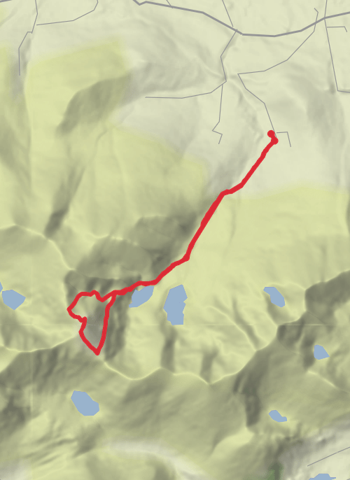 Carrauntoohill via O'Shea's Gully & Heavenly Gates mobile static map