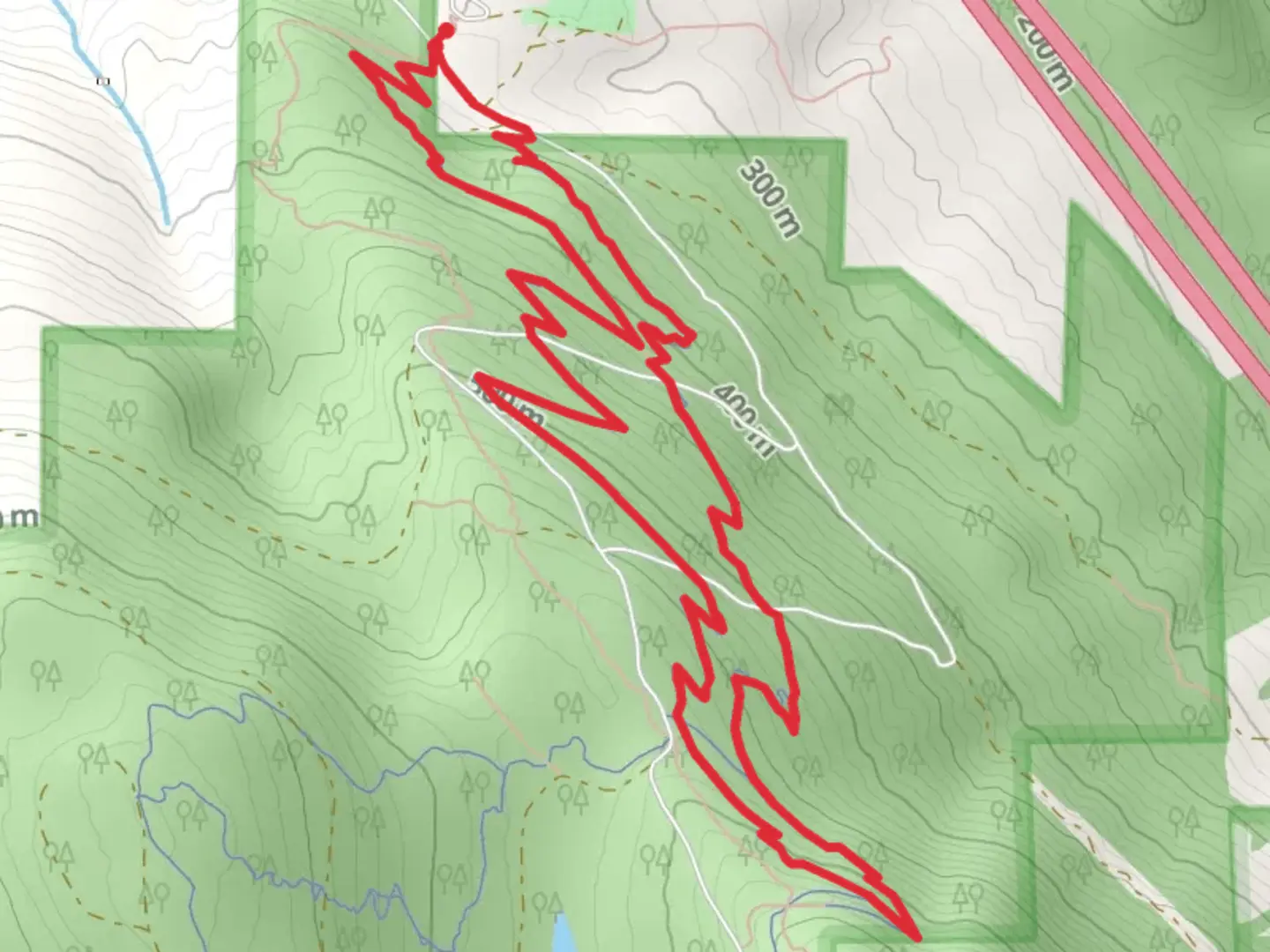 An image depicting the trail Upward Mobility and Poppin Tops and its surrounding area.