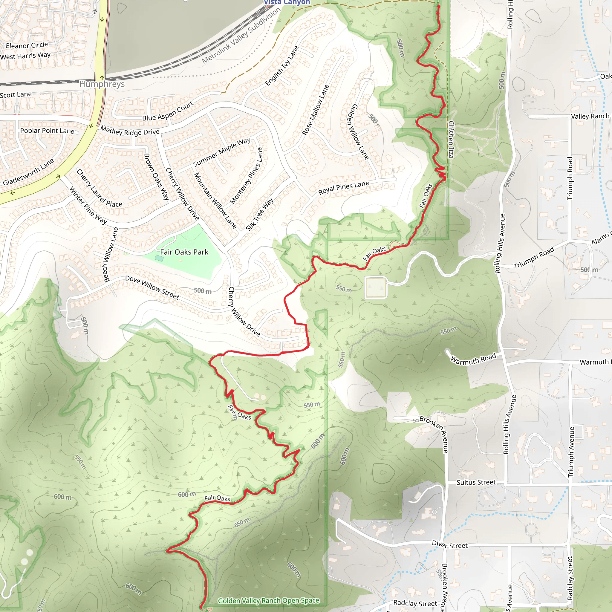 Fair Oaks Walk mobile static map