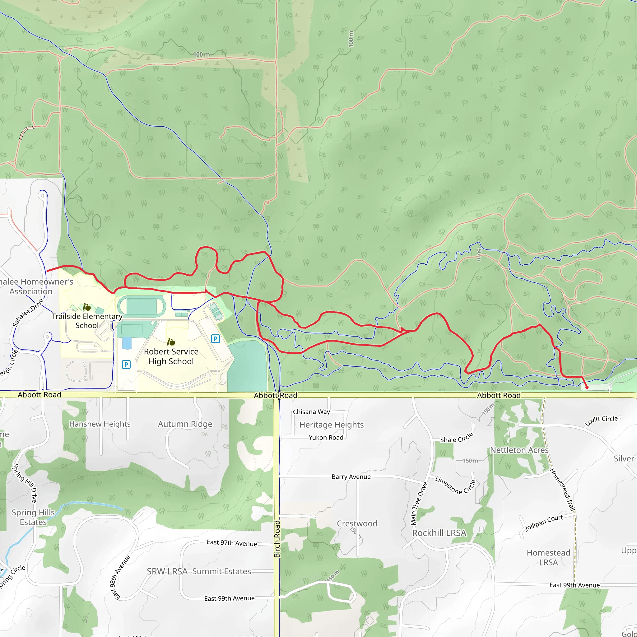 Sahalee Connector and Randy's Loop mobile static map