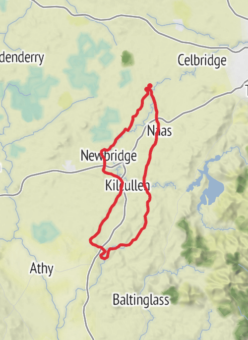 County Kildare Road Cycling mobile static map