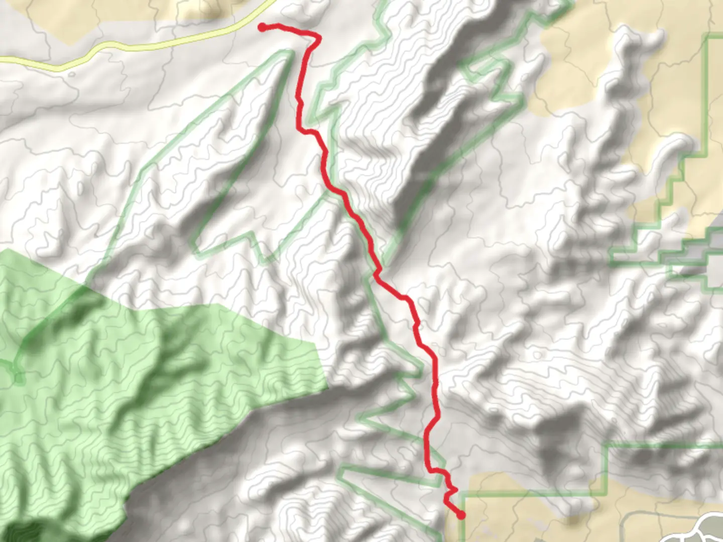 An image depicting the trail Little Red Rocks from Harris Springs Road and its surrounding area.