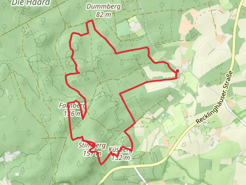 Strimberg via Haard - Stimberg route and Katenkreuz Rundweg