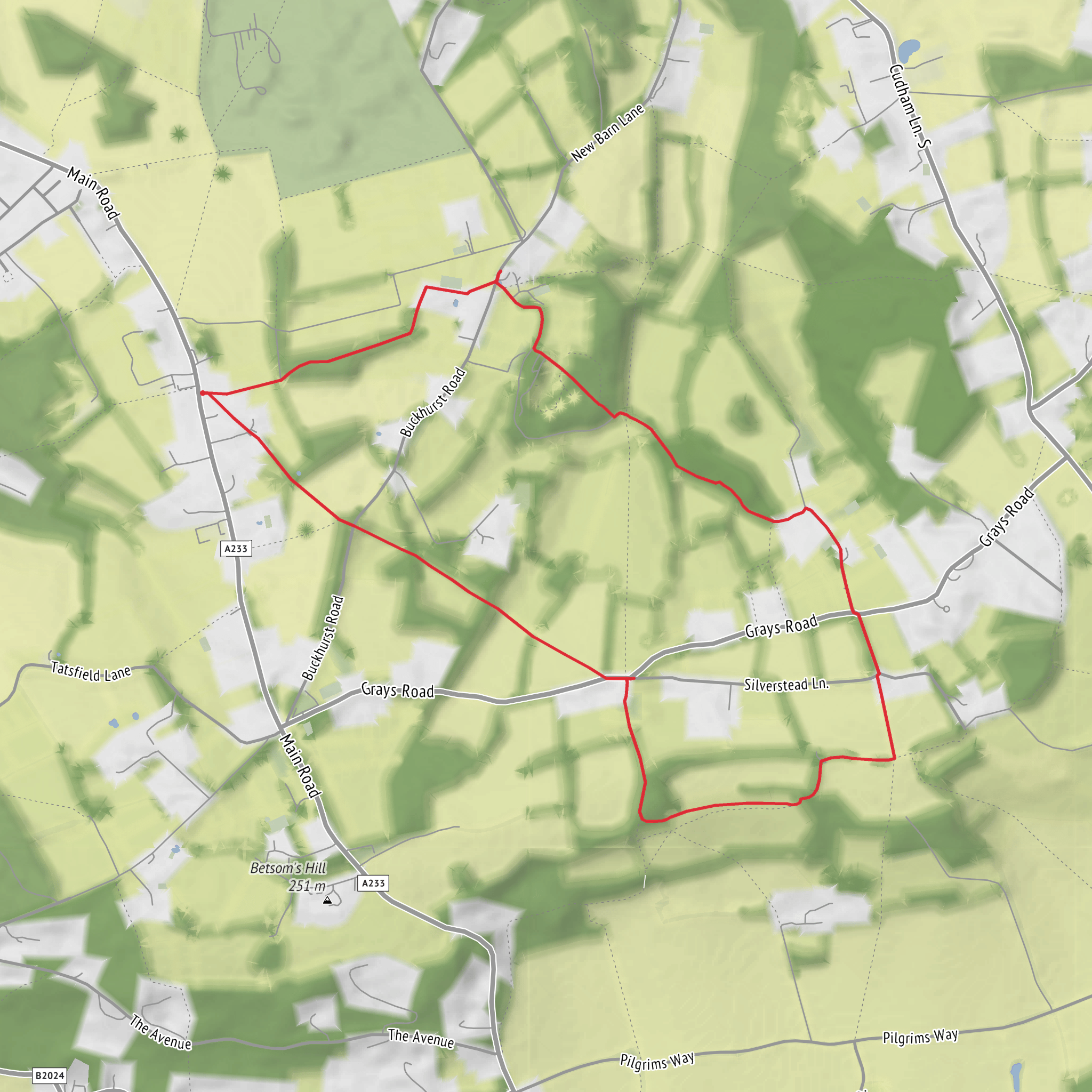 Bromley - South Street Loop near Biggin Hill mobile static map