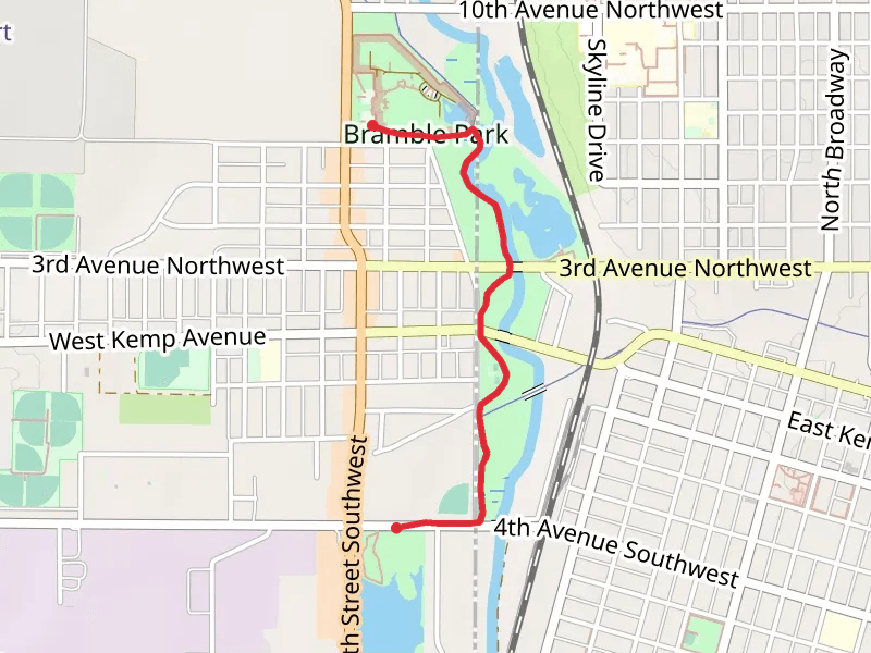 Big Sioux River Walk from Bramble Park