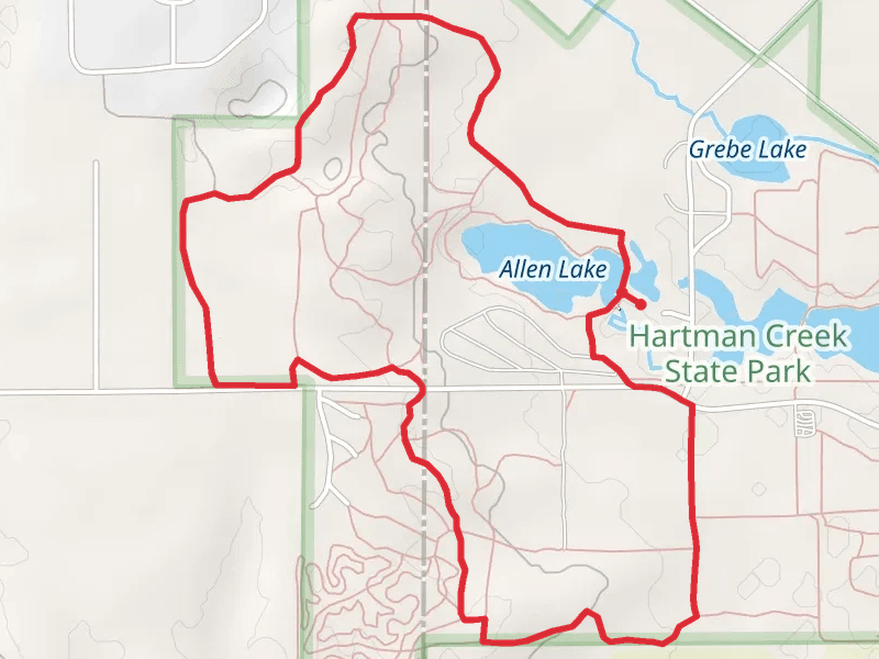 Allen Lake and Hartman Creek State Park Campground Loop