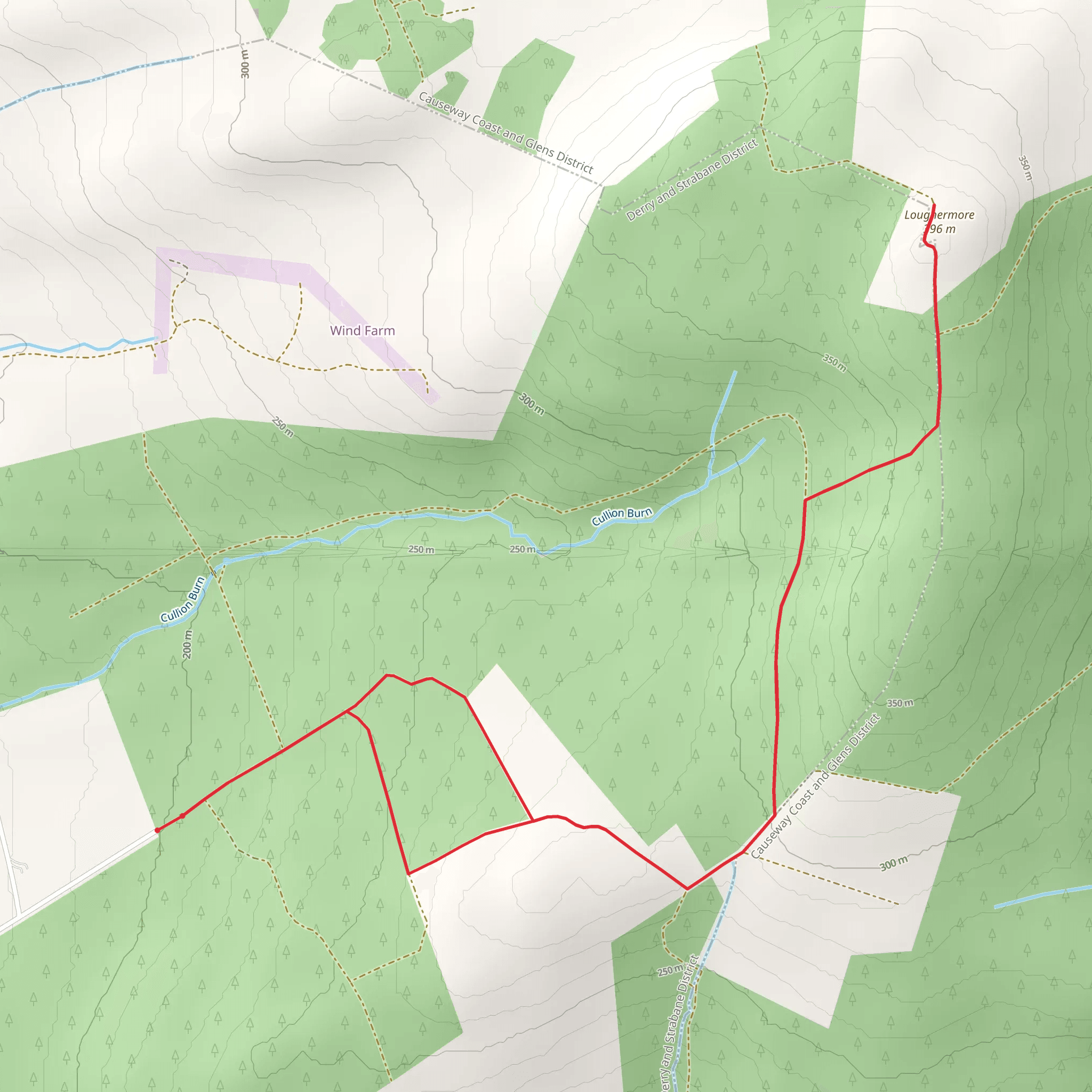 Loughermore Mountain Walk mobile static map