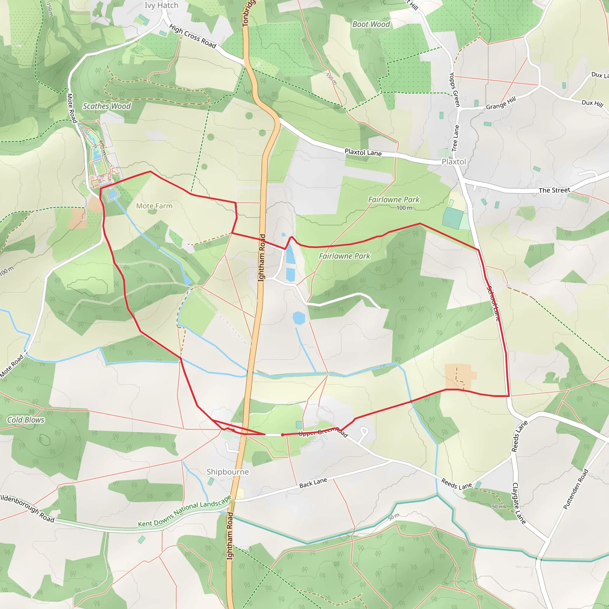 National Trust - Ightham Mote Loop mobile static map