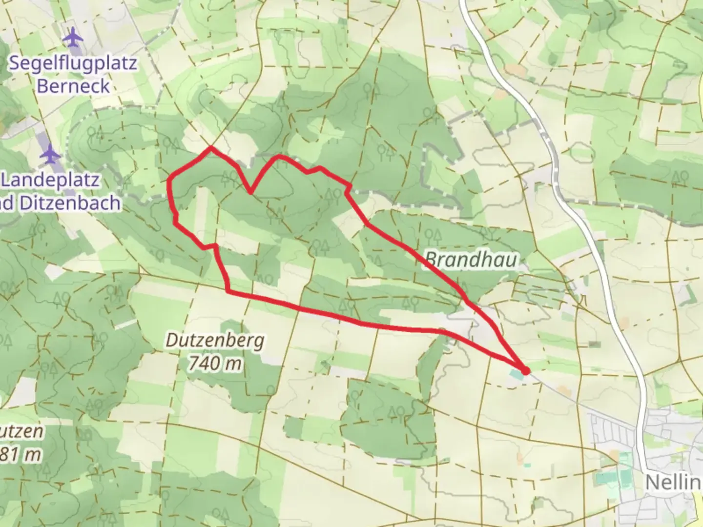 An image depicting the trail Römerstraße Circle and its surrounding area.