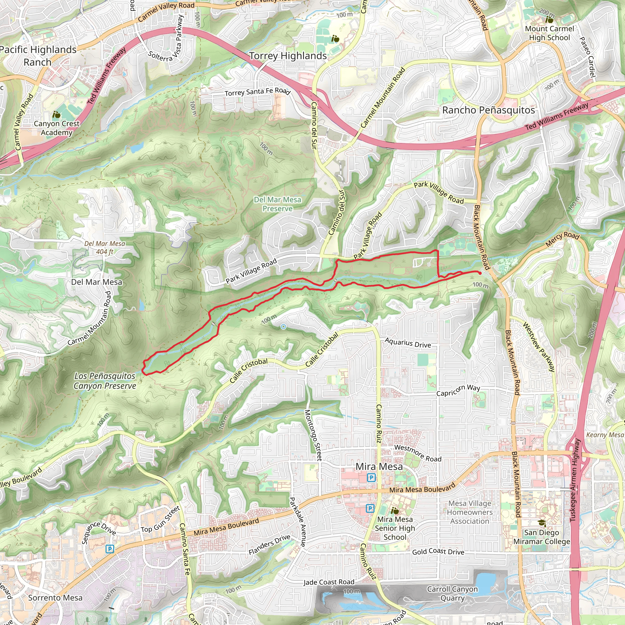 Peñasquitos Creek Loop mobile static map
