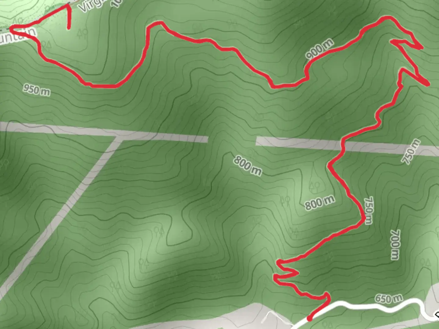 An image depicting the trail Appalachian Trail from Pocahontas Road and its surrounding area.