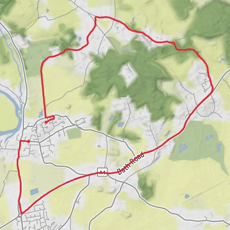 Hike from Wargrave mobile static map