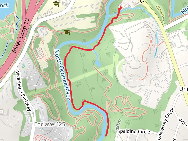 North Oconee River Shore Walk from College Station Road