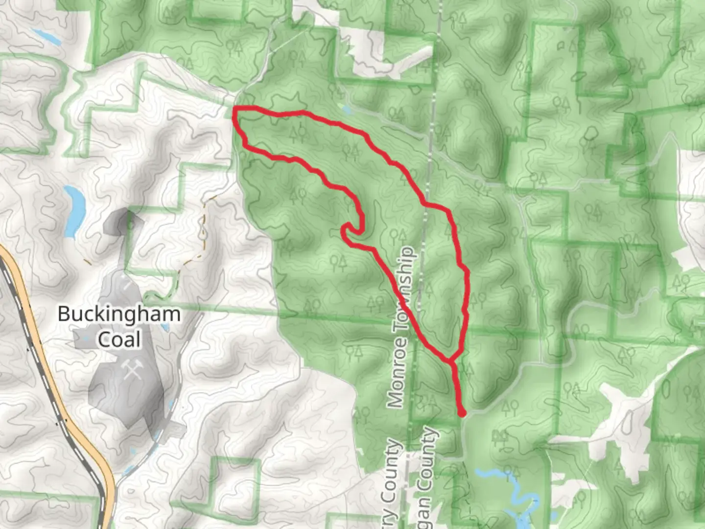An image depicting the trail Wildcat Hollow Trail Loop and its surrounding area.