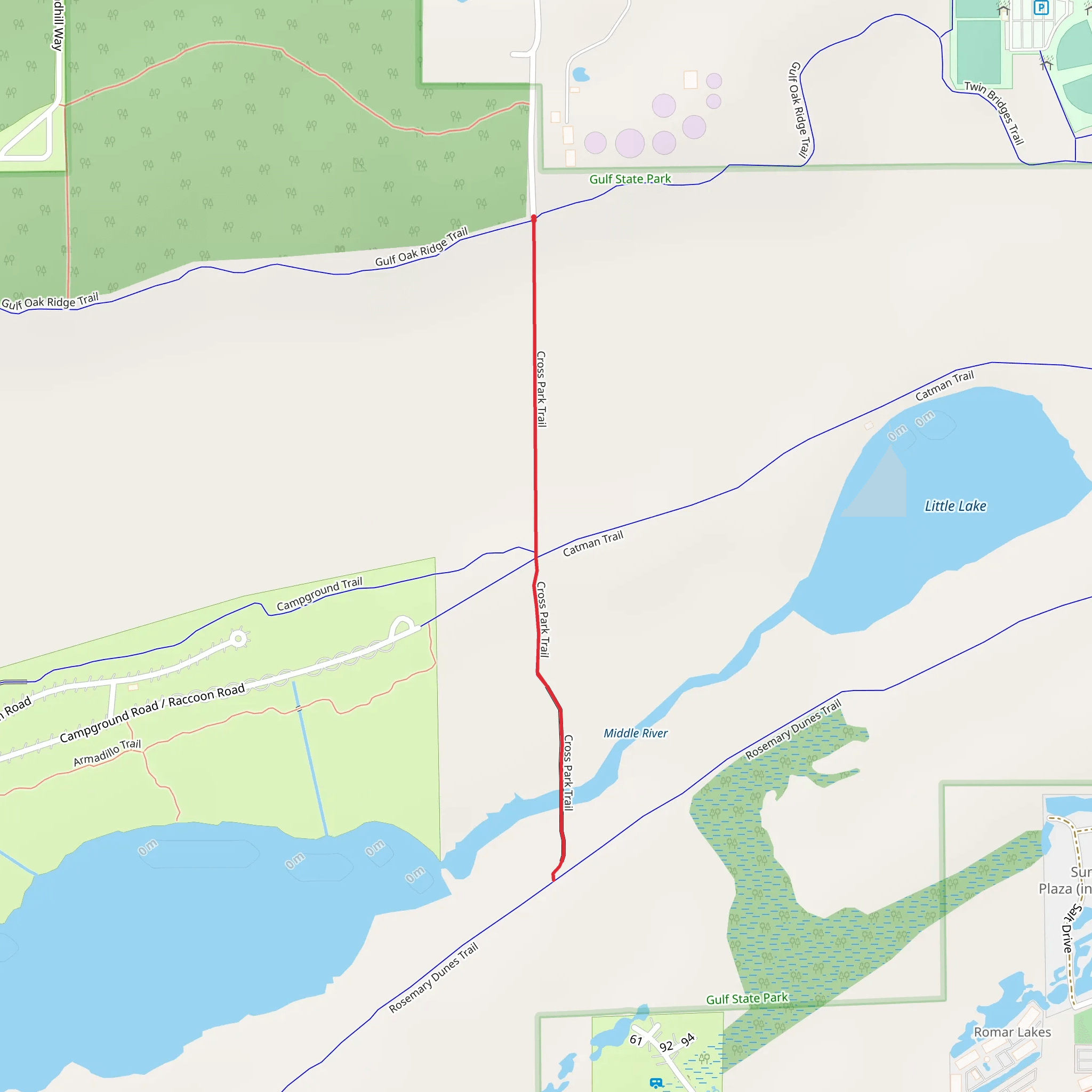 Cross Park Trail mobile static map