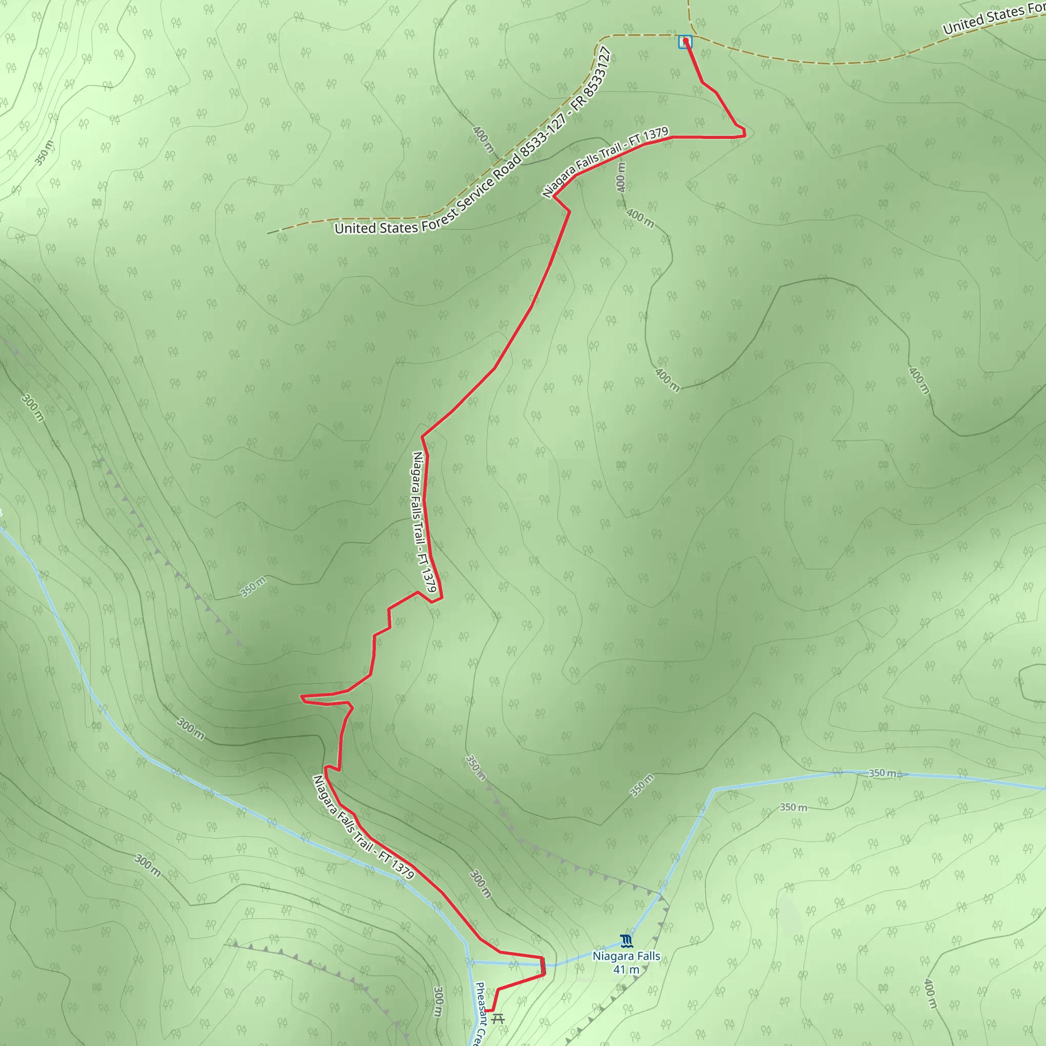 Pheasant Creek and Niagara Falls Trail mobile static map