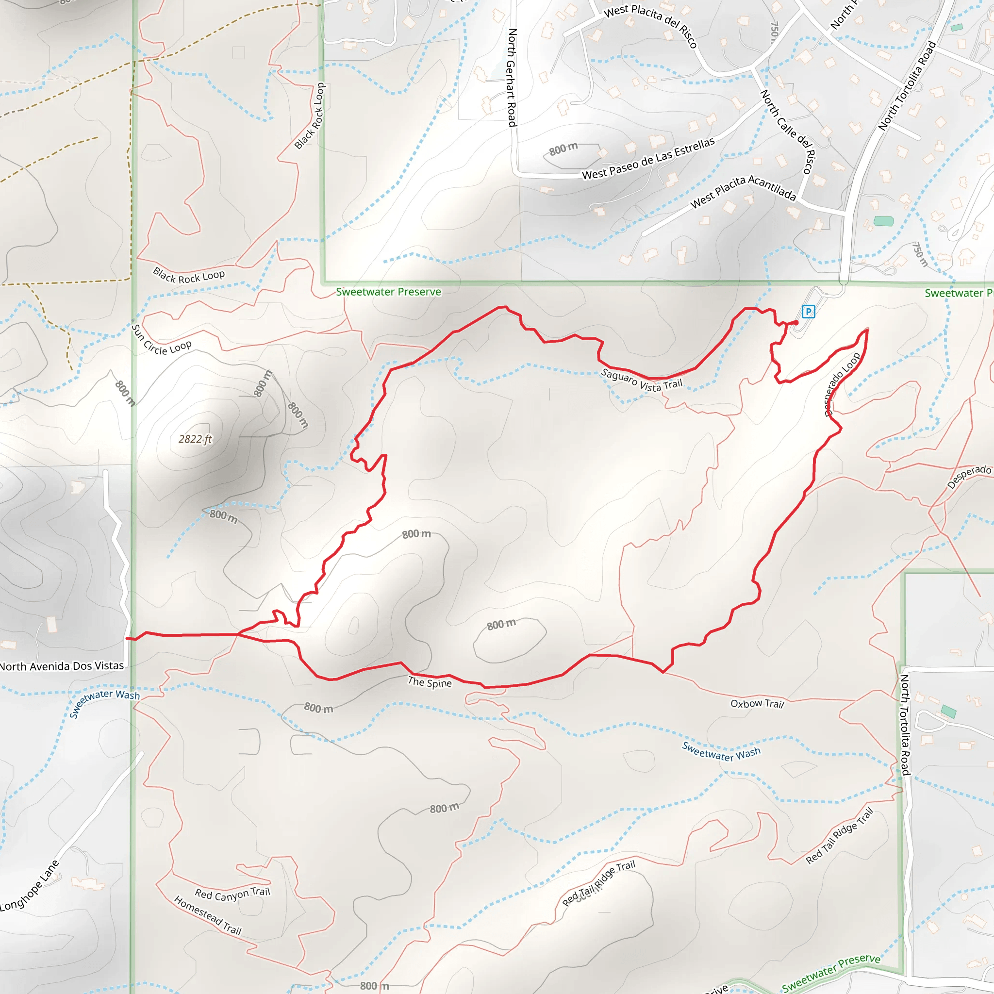 Saguaro Vista Loop Trail mobile static map