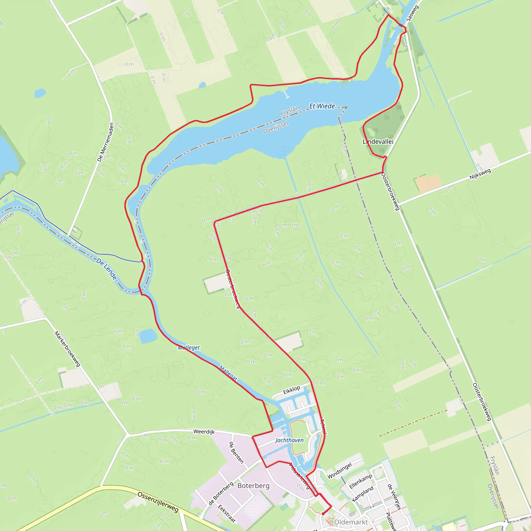 Et Wiede via Oosterbroek Weg mobile static map