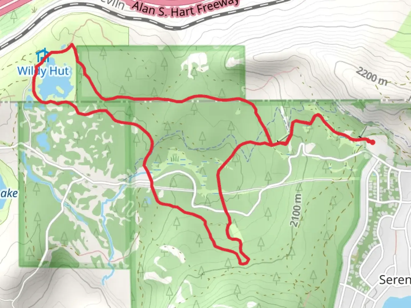 An image depicting the trail Yuba, Kilborn Lake and Palisade Loop and its surrounding area.