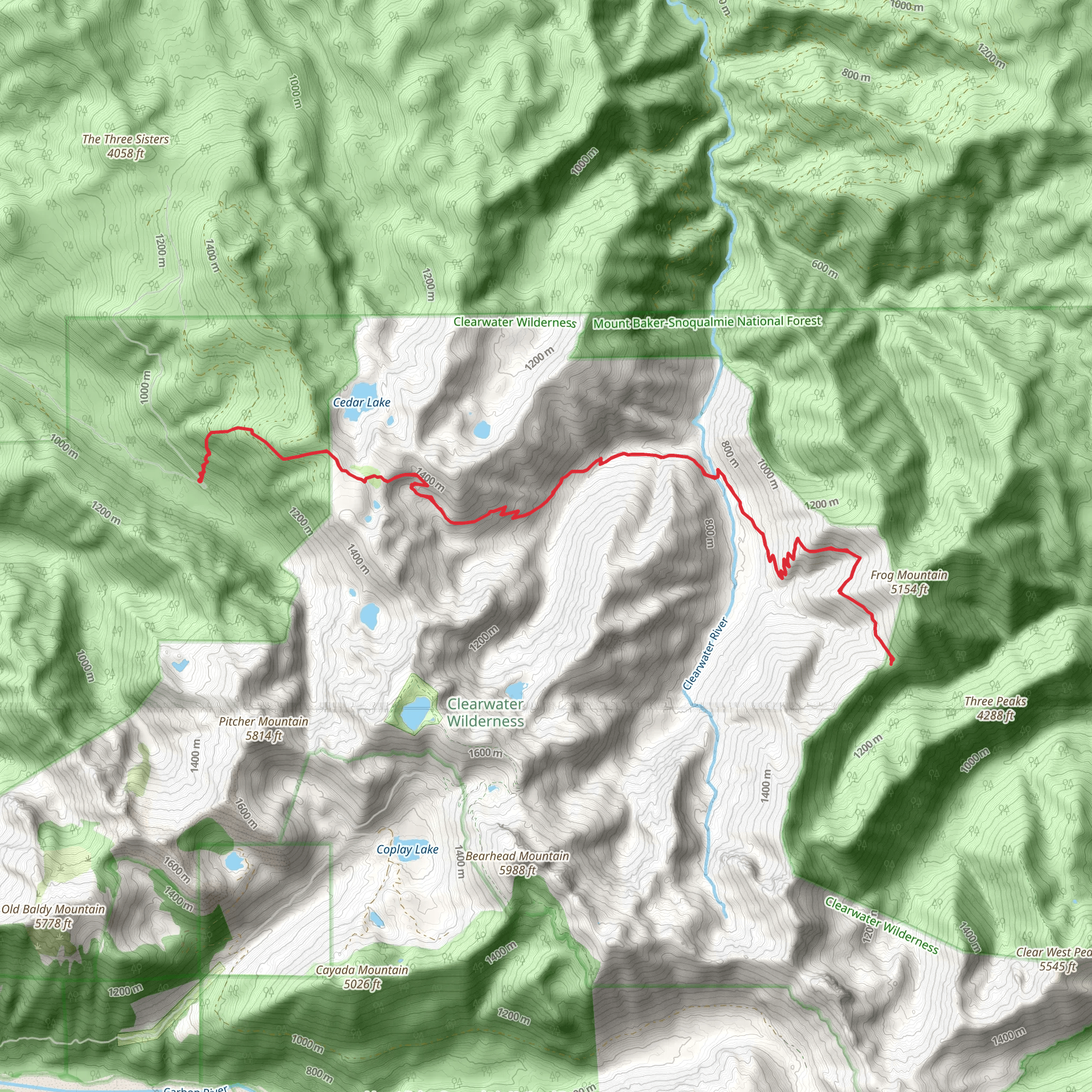 Clearwater Trail mobile static map