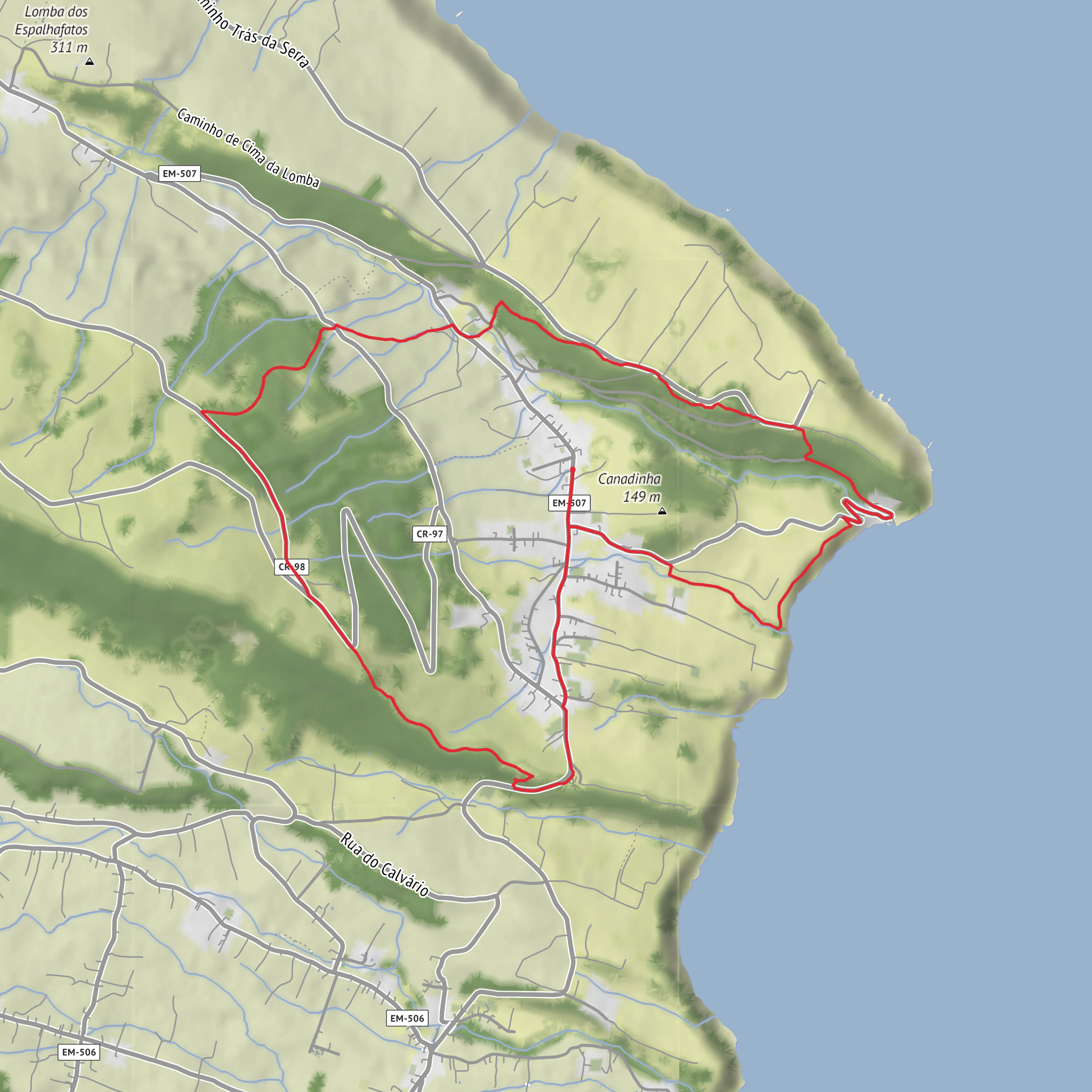 Porto da Boca da Ribeira Loop mobile static map