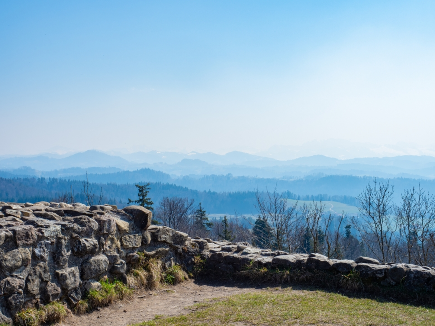 An image depicting the trail Kollbrunn to Elgg Trail and its surrounding area.