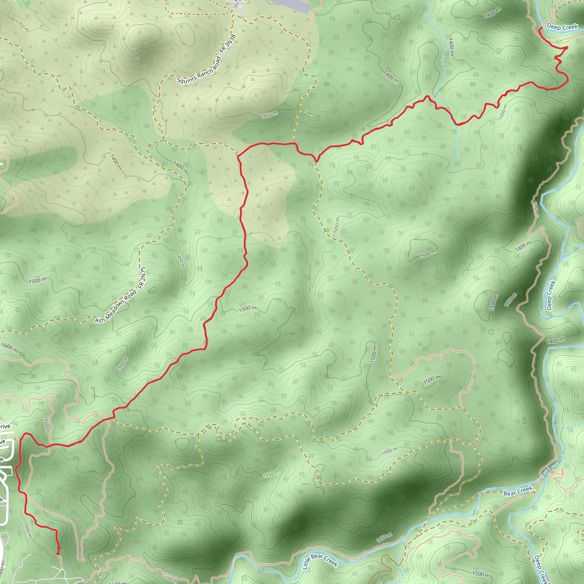 Plantation Road and Devil's Hole Road Walk mobile static map
