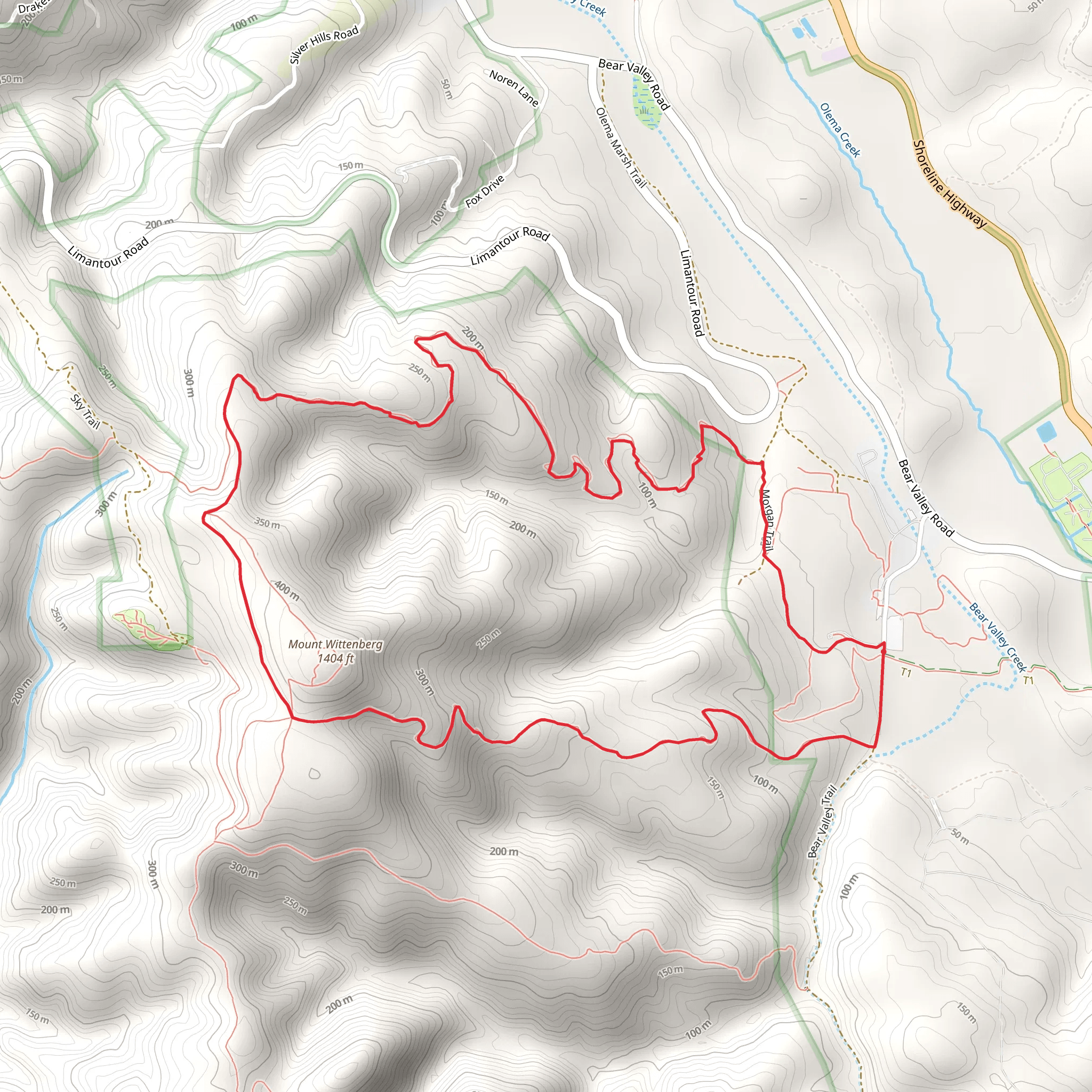 Z Ranch - Mount Wittenberg Loop Trail mobile static map