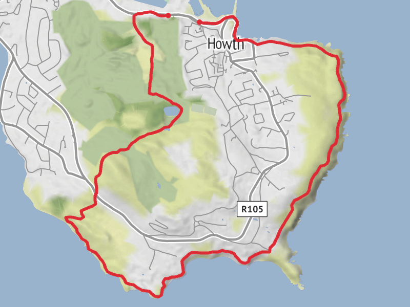 Howth cliff walk loop from dart station thumbnail