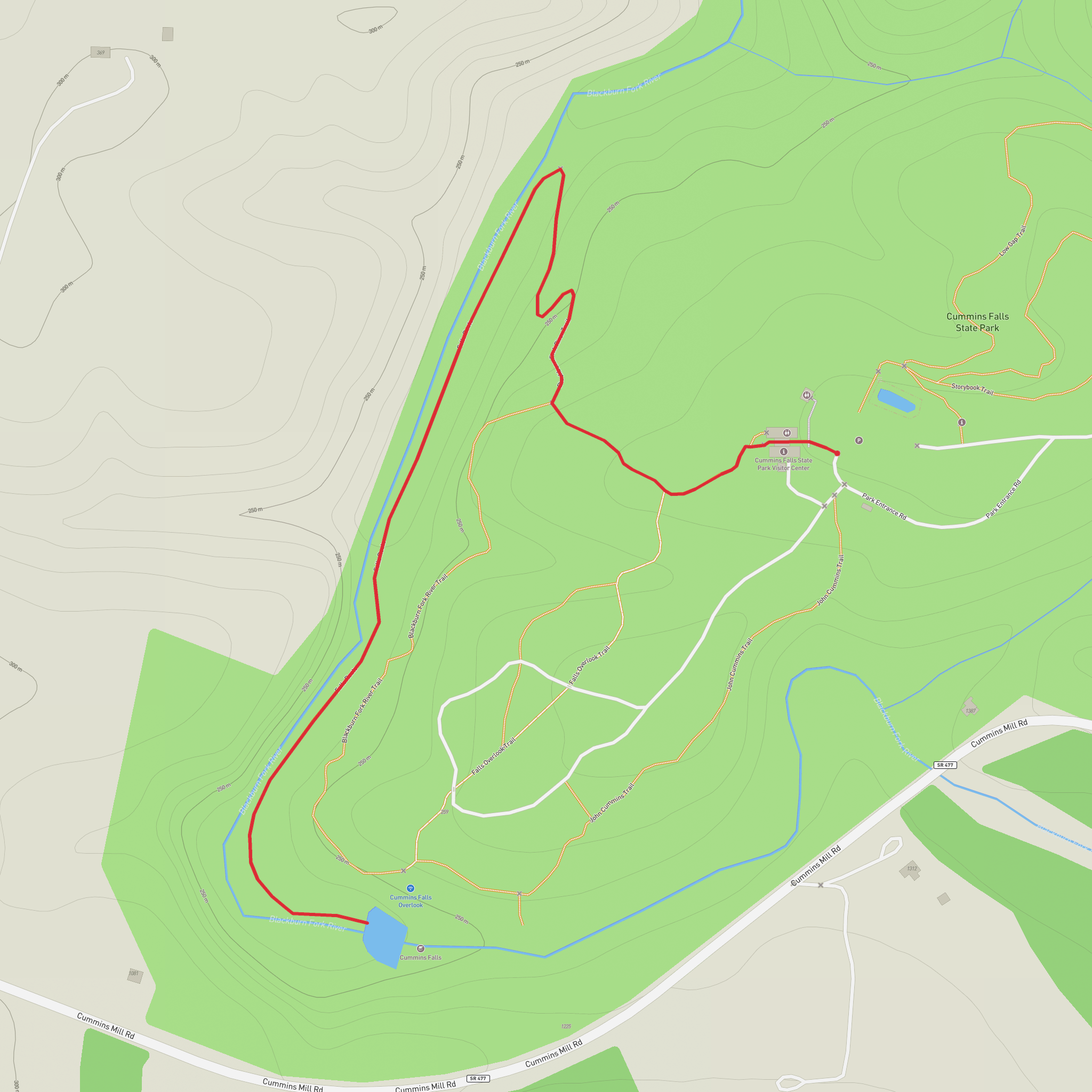 Cumin Falls via Falls Route mobile static map