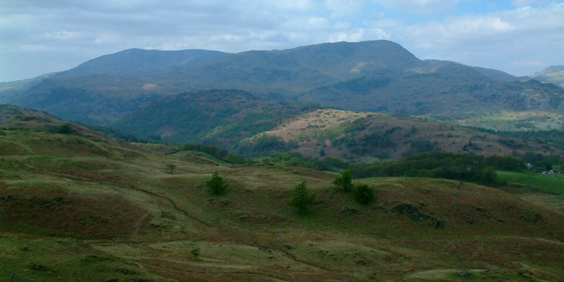 An image depicting the trail Yew Tree Tarn, Ivy Crag and Holme Fell Loop and its surrounding area.