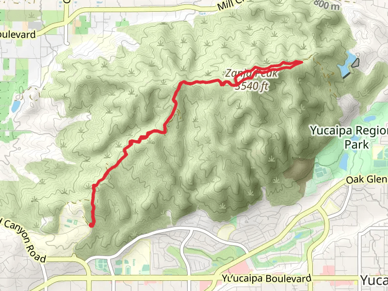 Crafton Hills Ridge Trail and Zanja Peak