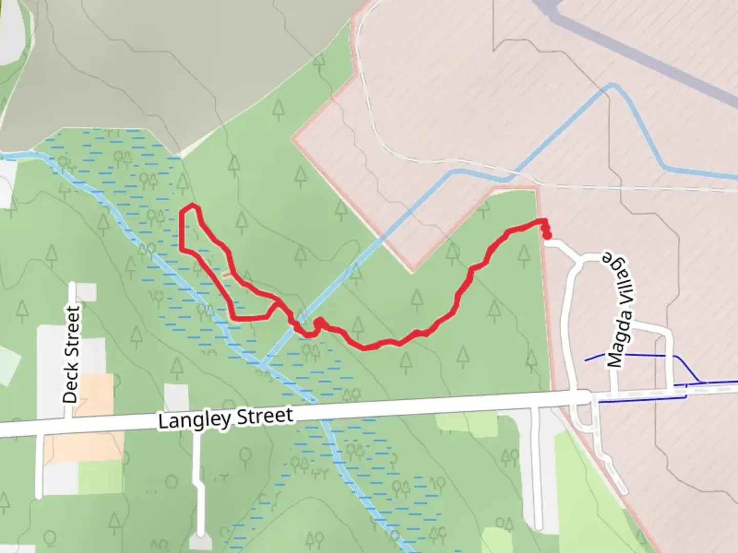 An image depicting the trail Clear Creek Nature Loop Trail and its surrounding area.