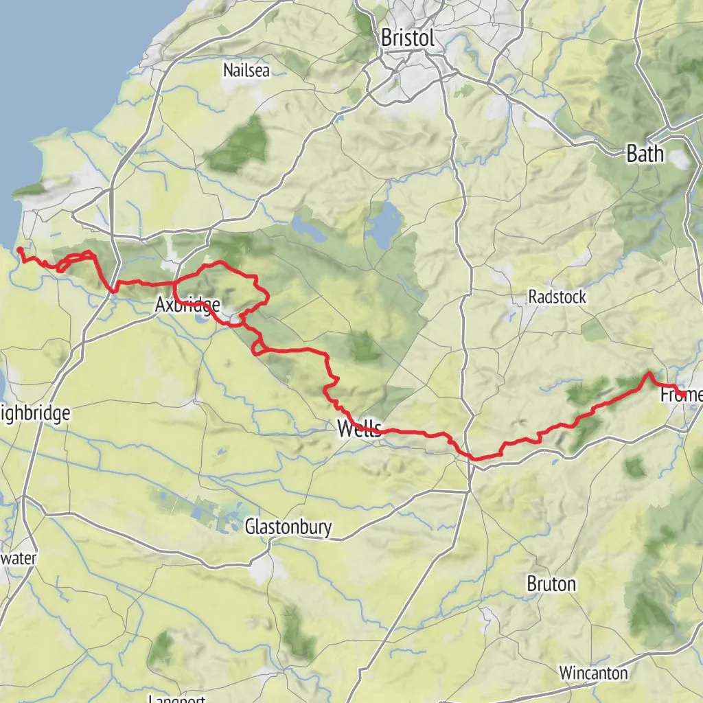 Mendip Way mobile static map