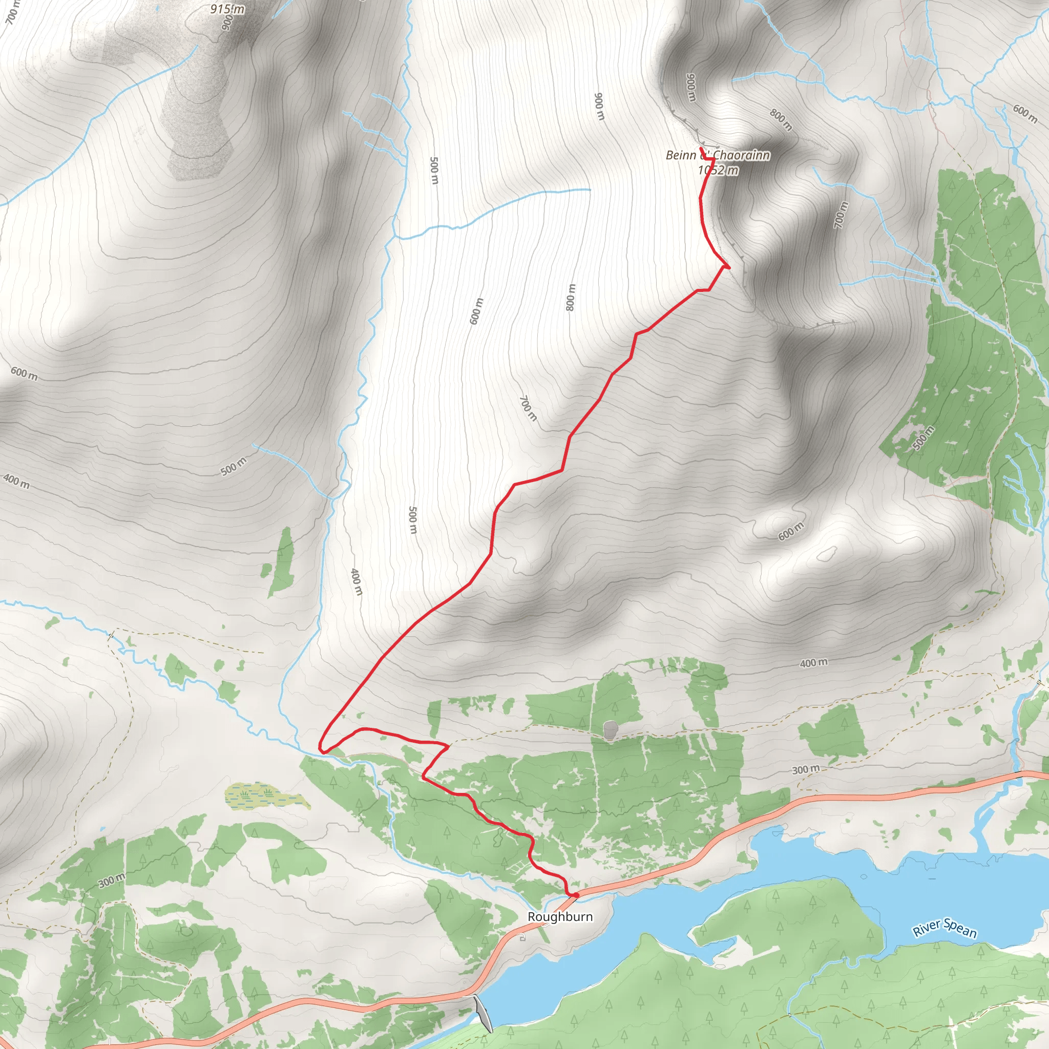 Beinn a' Chaorainn - Glen Spean Walk mobile static map
