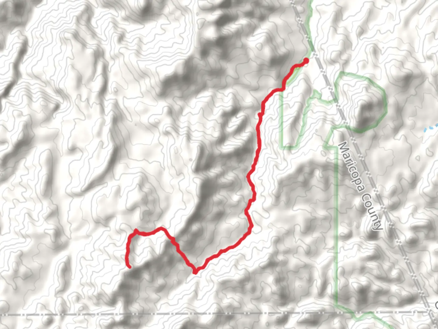 An image depicting the trail Black Jack Spring via Campaign Trail and its surrounding area.