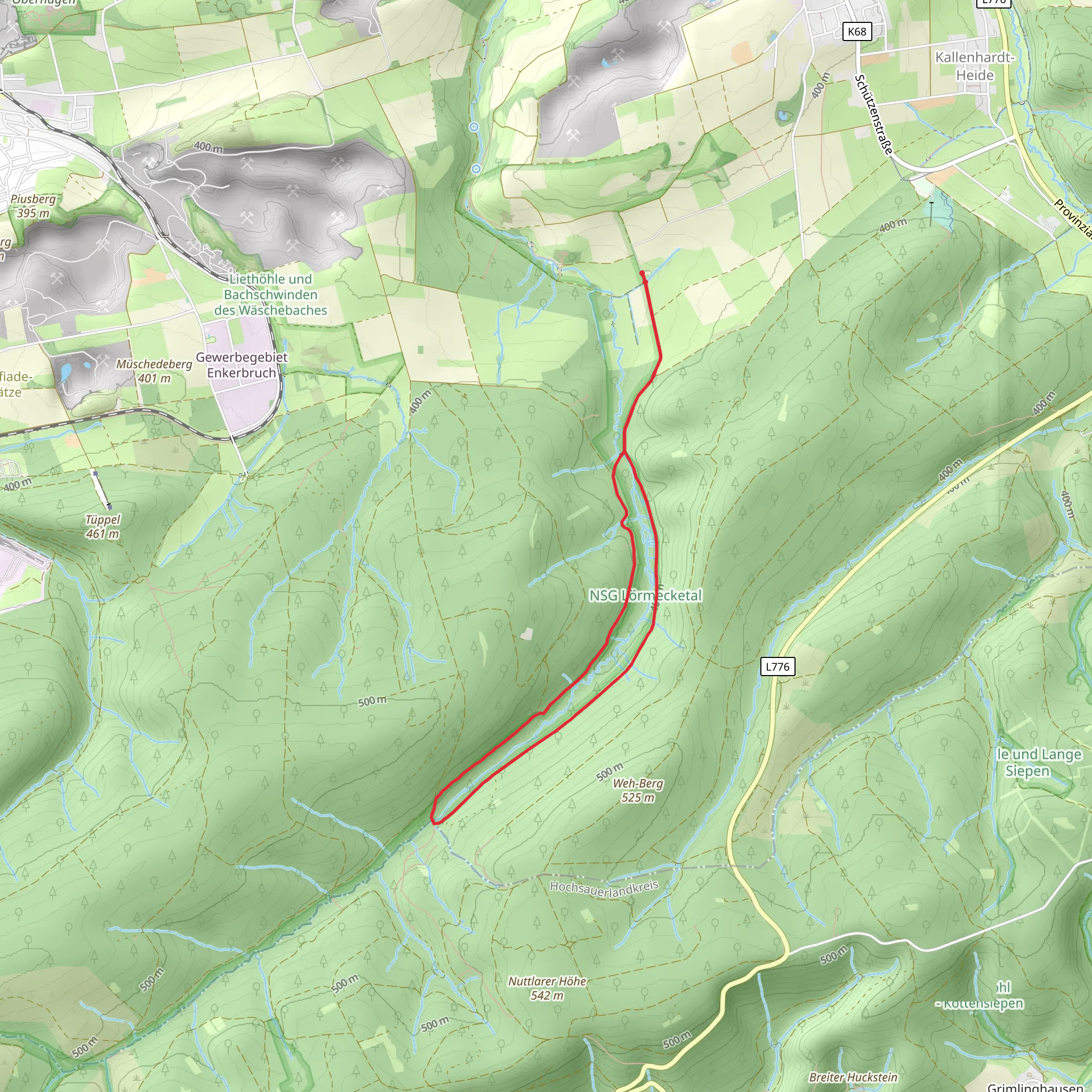 Lörmecke Loop mobile static map